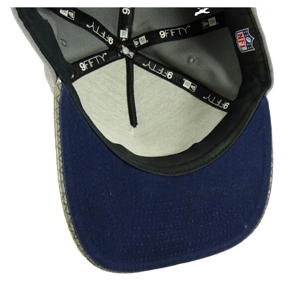 New England Patriots Snake Print Strapback Hat Grey NFL Adjustable Cap SM/M - Picture 6 of 7